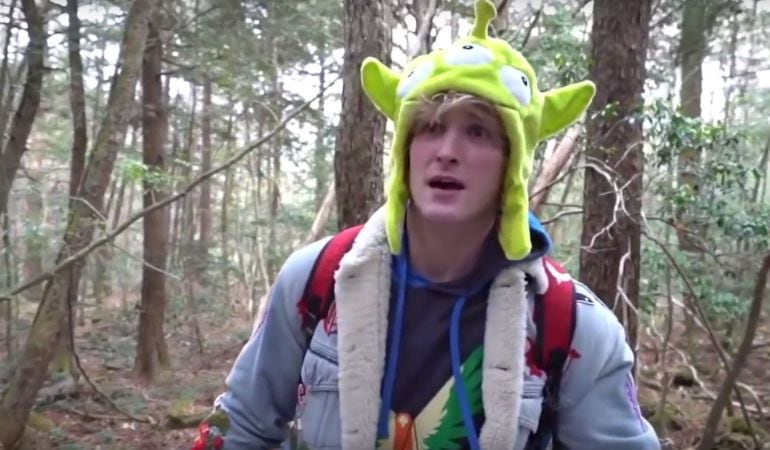 El youtuber Logan Paul durante el polémico vídeo.