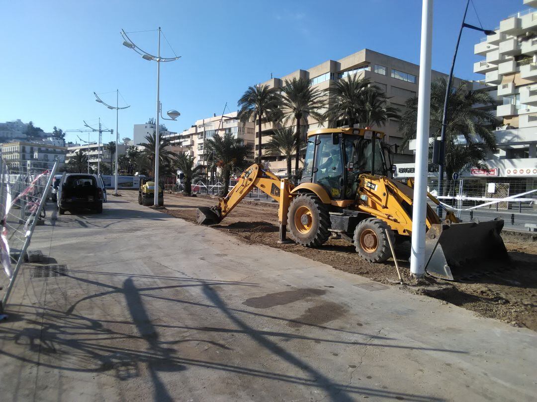 Imagen de las obras iniciadas en la zona portuaria