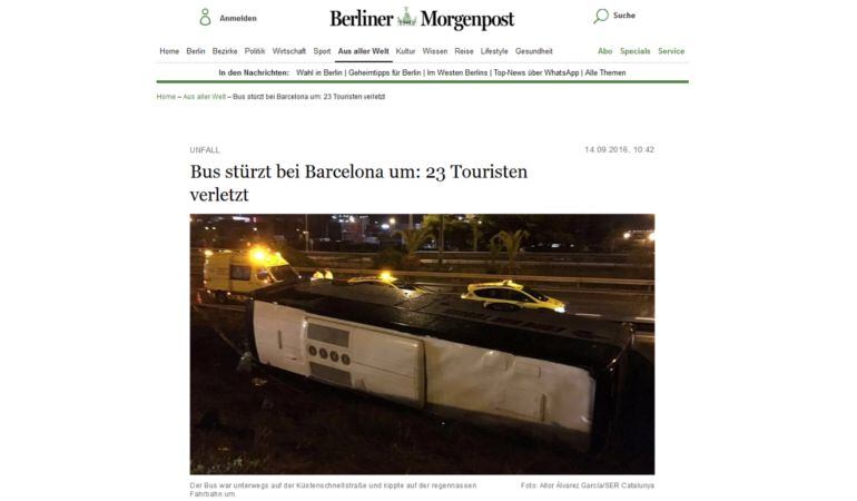 Foto del nostre redactor Aitor Álvarez al diari digital Berliner Morgenpost.