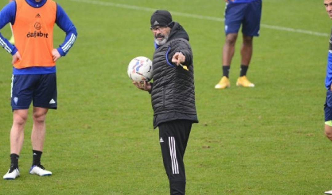 Cervera en un entrenamiento.