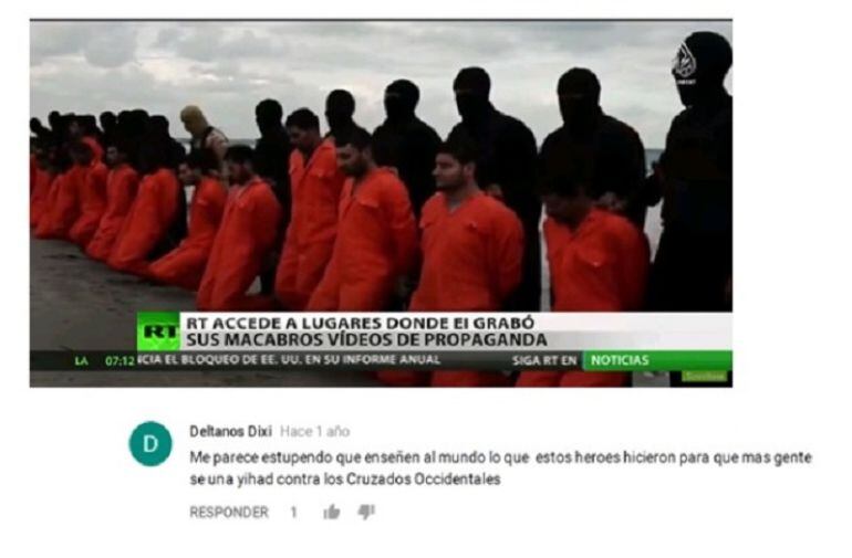 Mensaje en YouTube del detenido