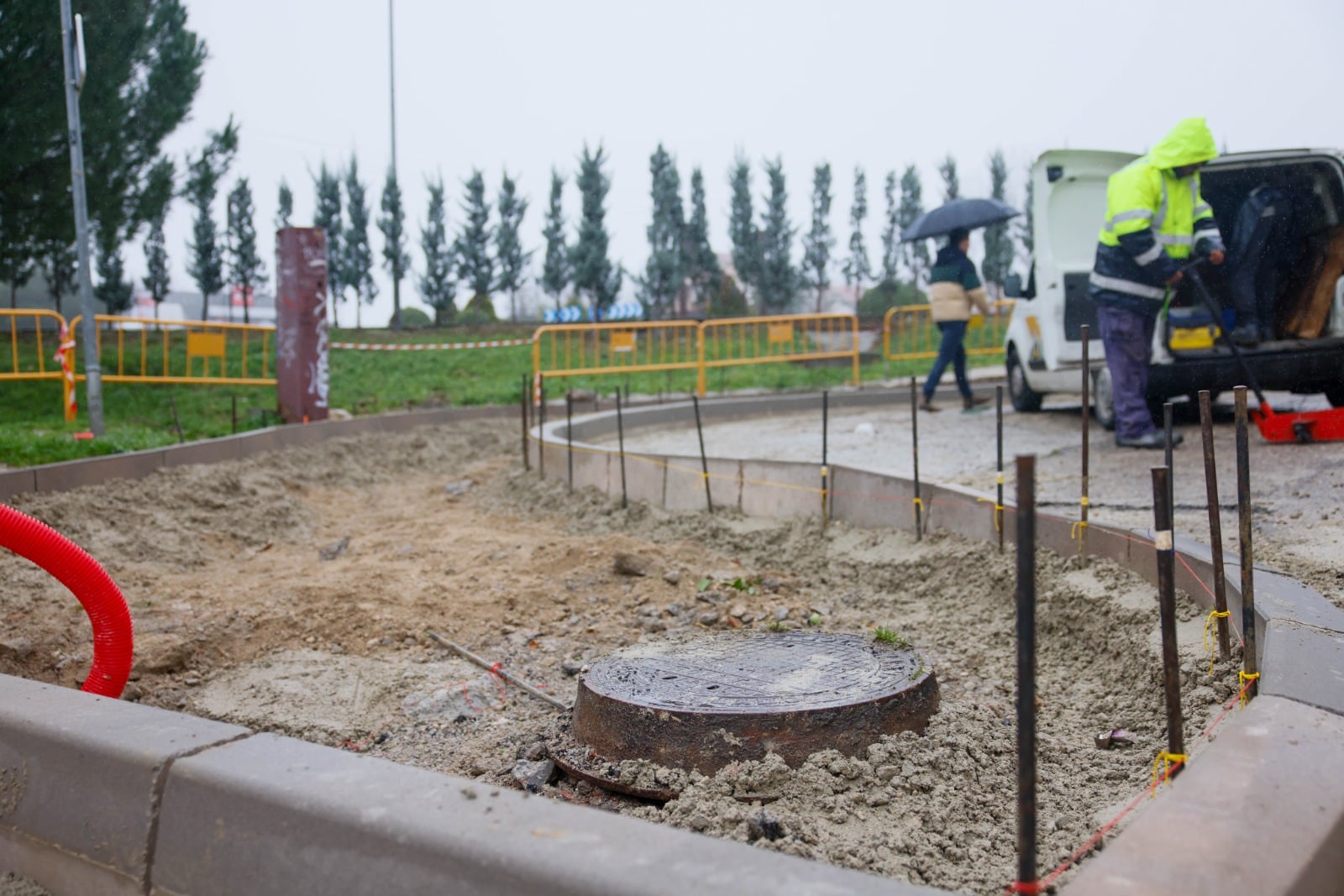 Zona del barrio del Moncayo en obras