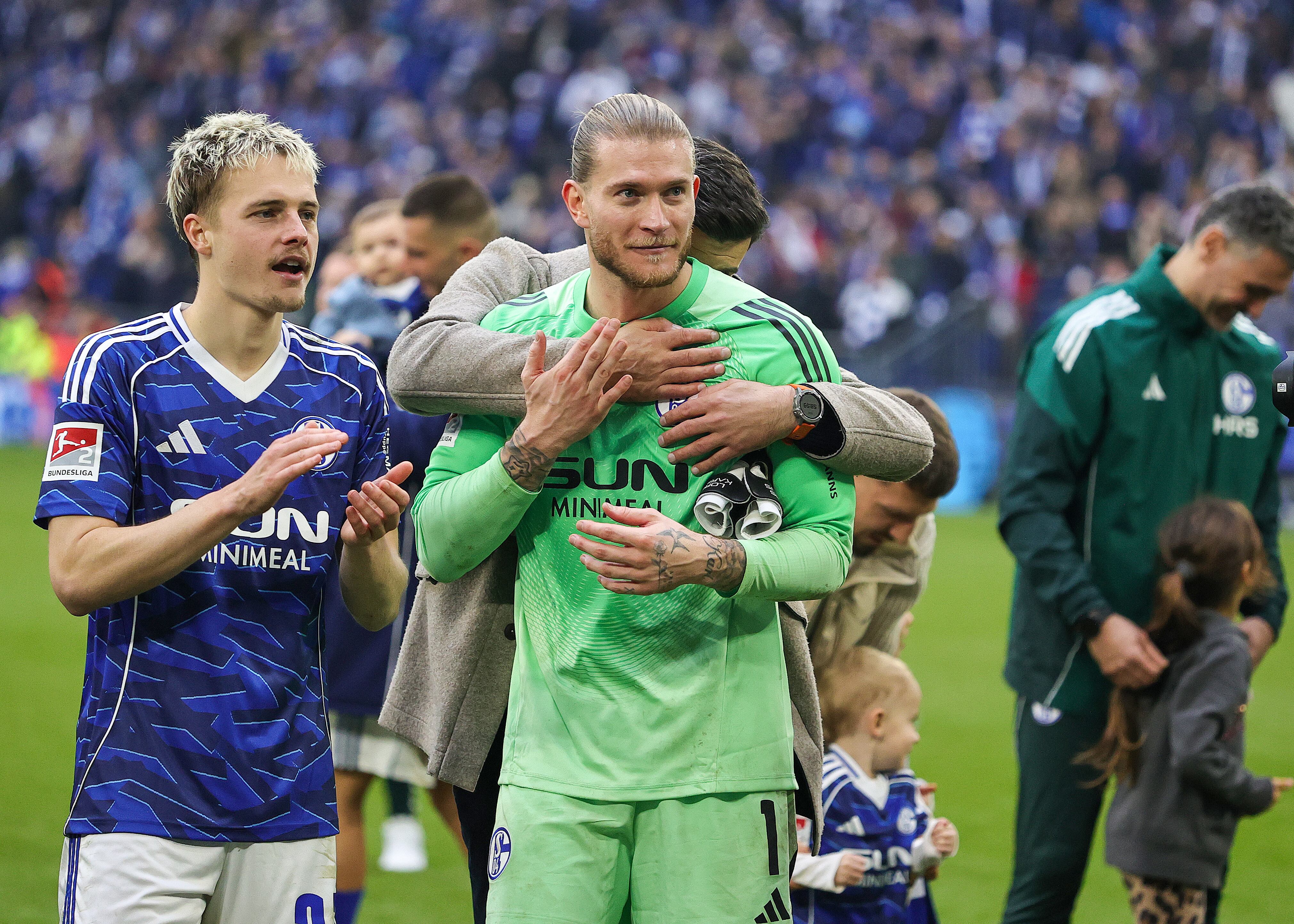 Loris Karius tras un partido con el Schalke 04 de la 2. Bundesliga
