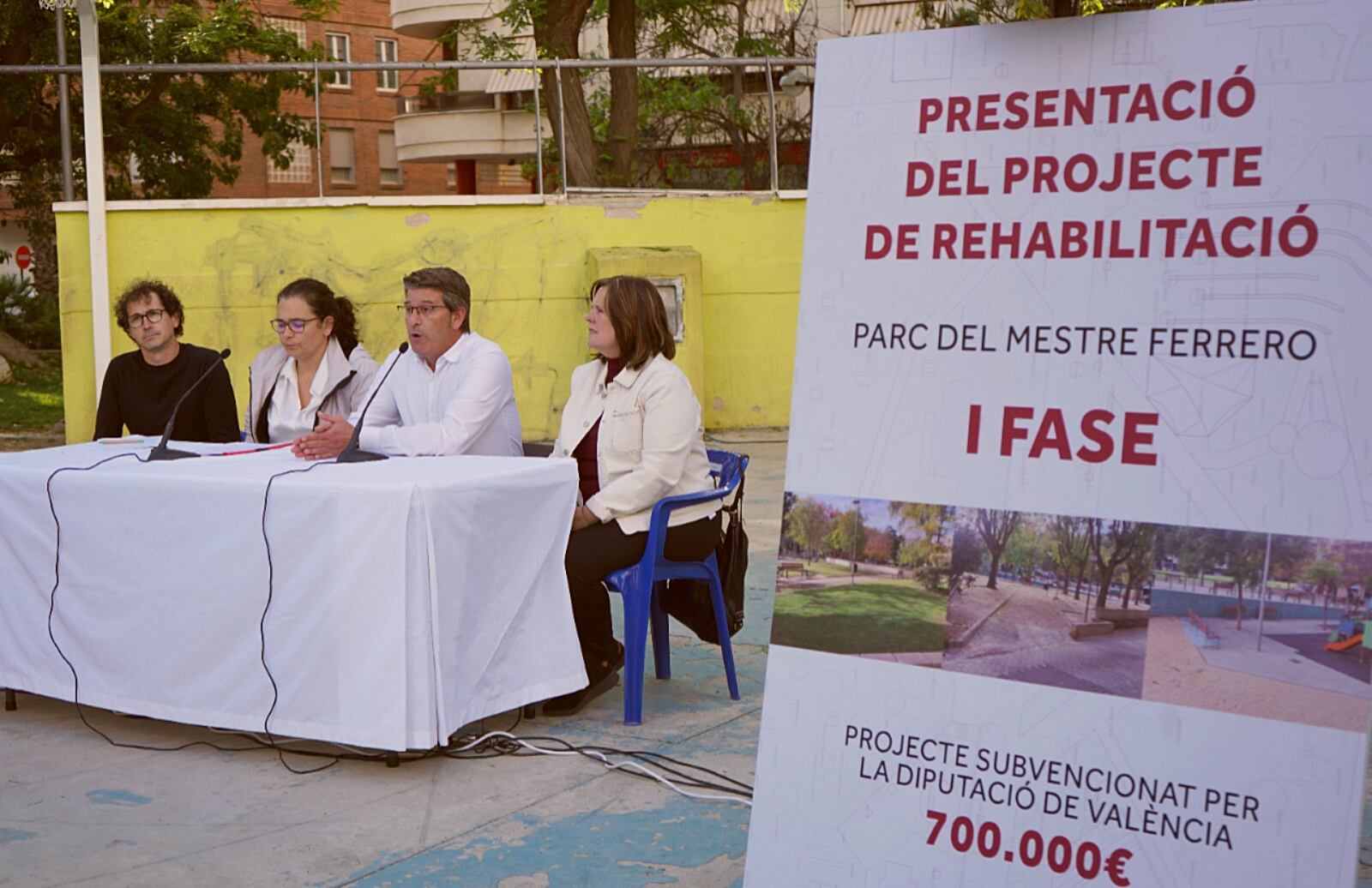Presentación del proyecto de rehabilitación en el Parque Mestre Ferrero