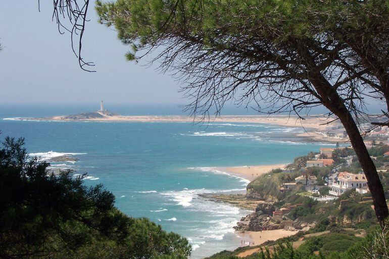 Tómbolo de Trafalgar desde el Parque Natural de La Breña