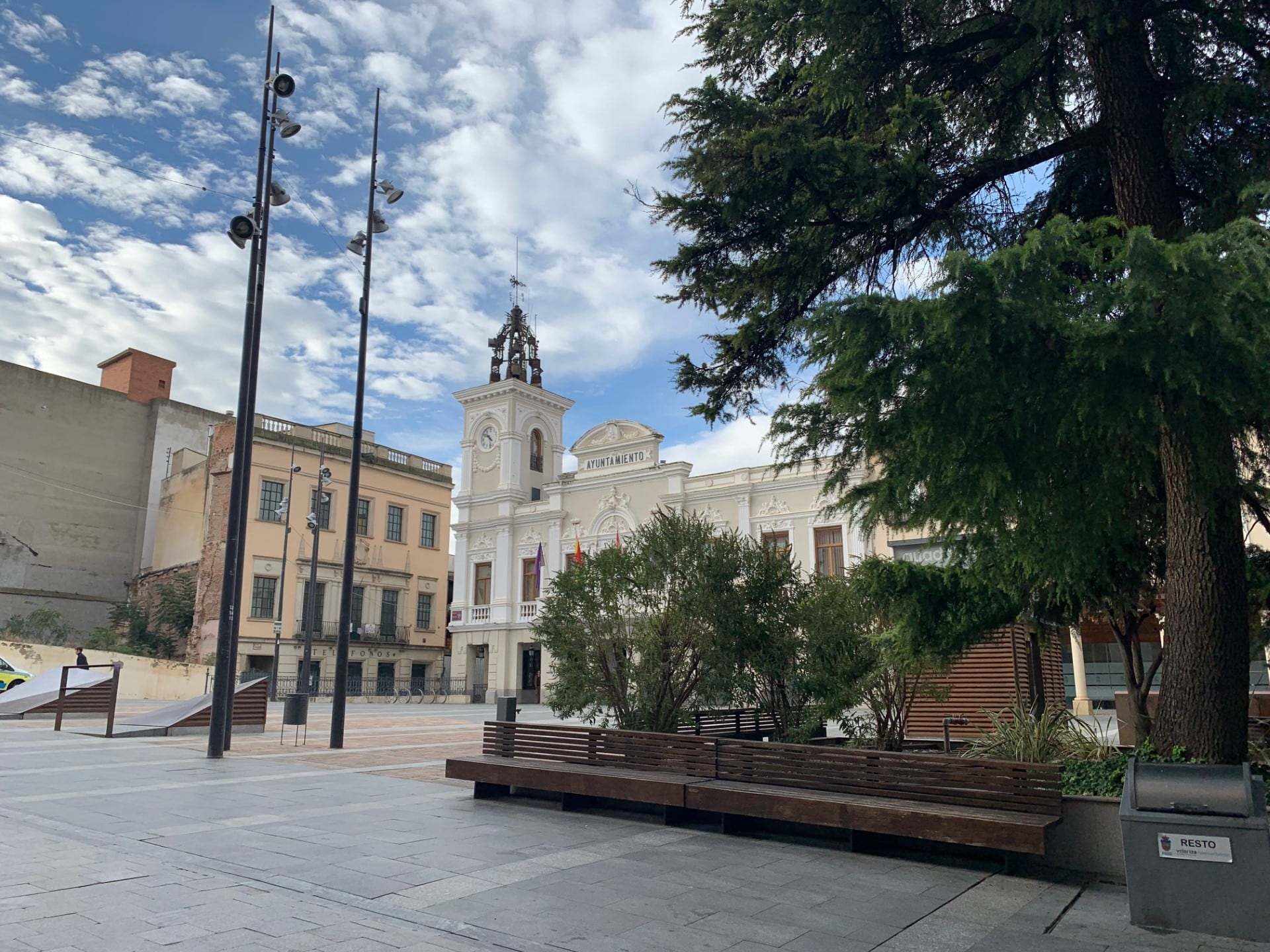 Unico espacio verde en la Plaza Mayor de Guadalajara