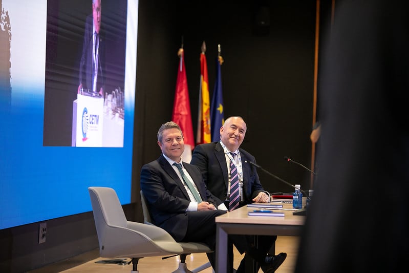 Emiliano García Page y Carlos Marín, en el acto de inauguración