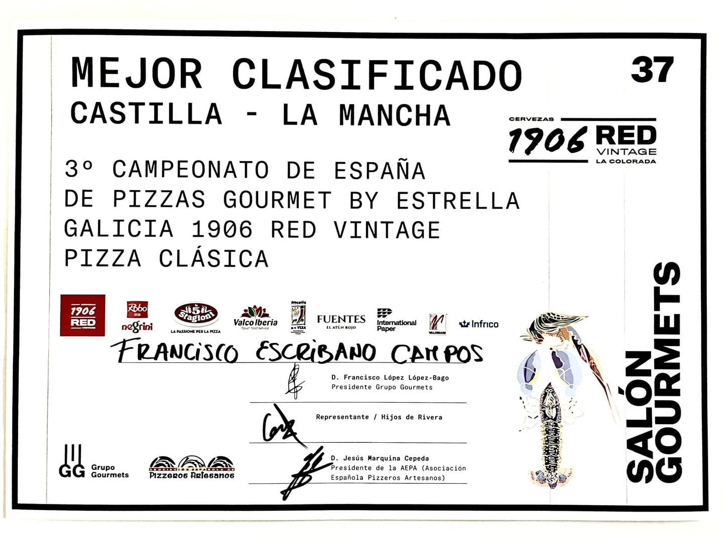 Diploma de Mejor Clasificado de Castilla-La Mancha