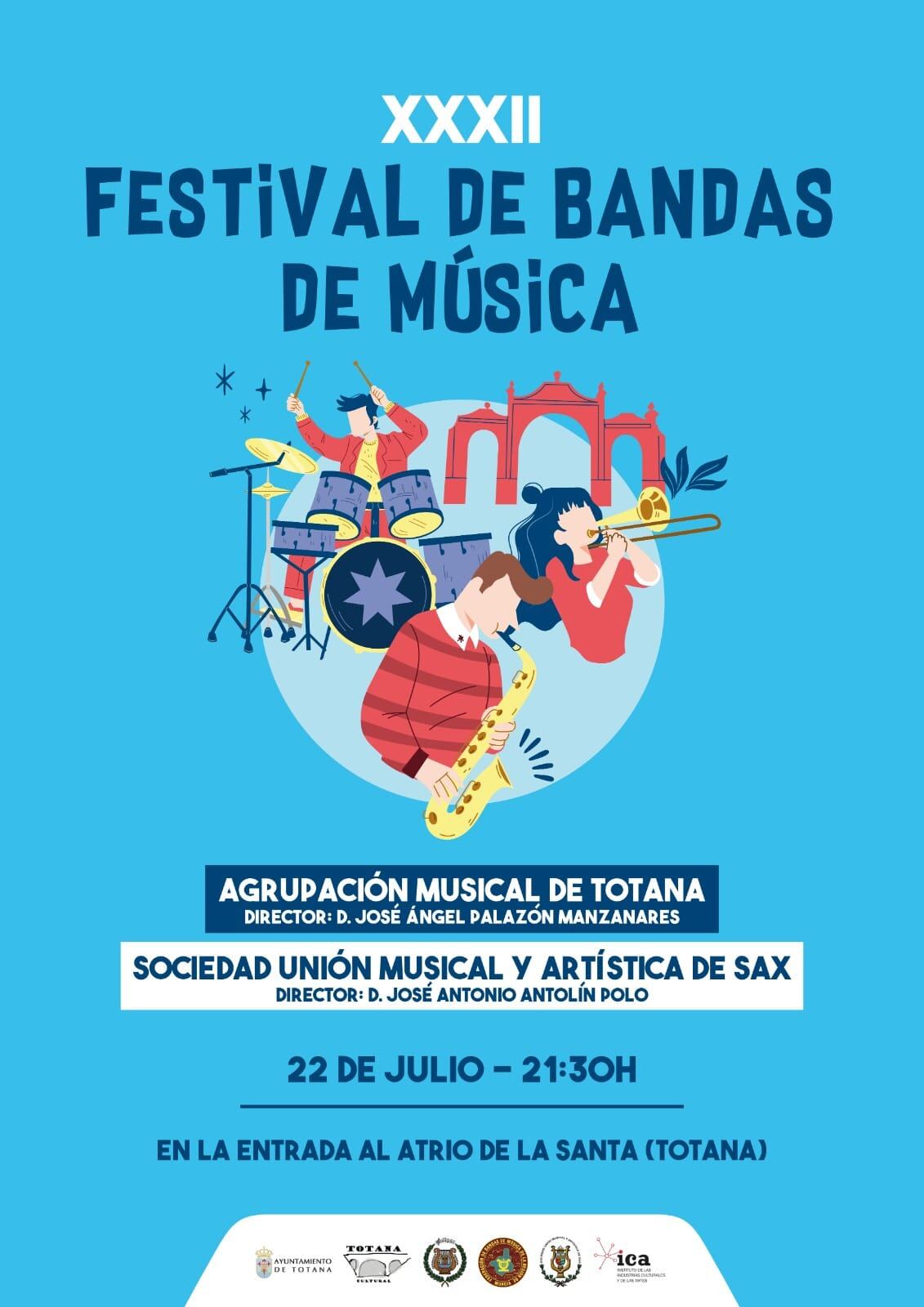 Cartel del festival de bandas de Totana