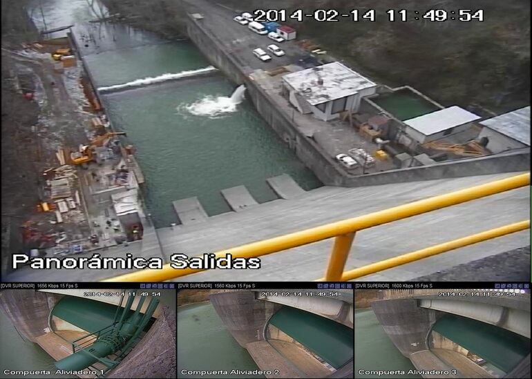 Imágenes captadas por las cámaras instaladas en la presa del Añarbe que podrán seguirse vía online