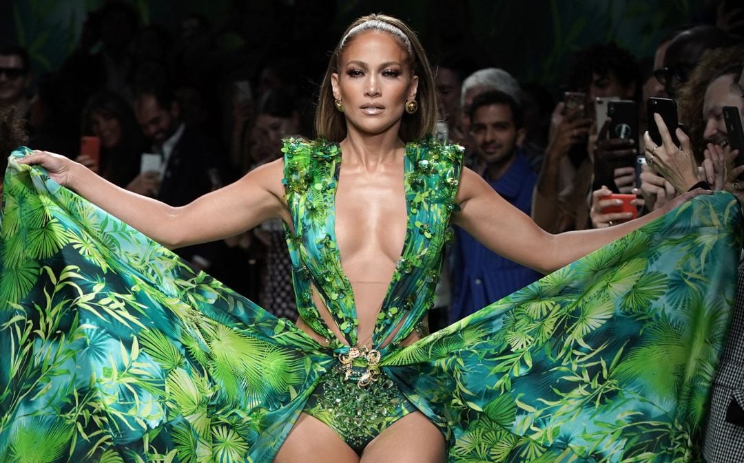 Jennifer Lopez durante la semana de la moda de Milán.