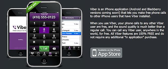 Viber, una nueva aplicación para iPhone que permite llamar gratis con una conexión de datos