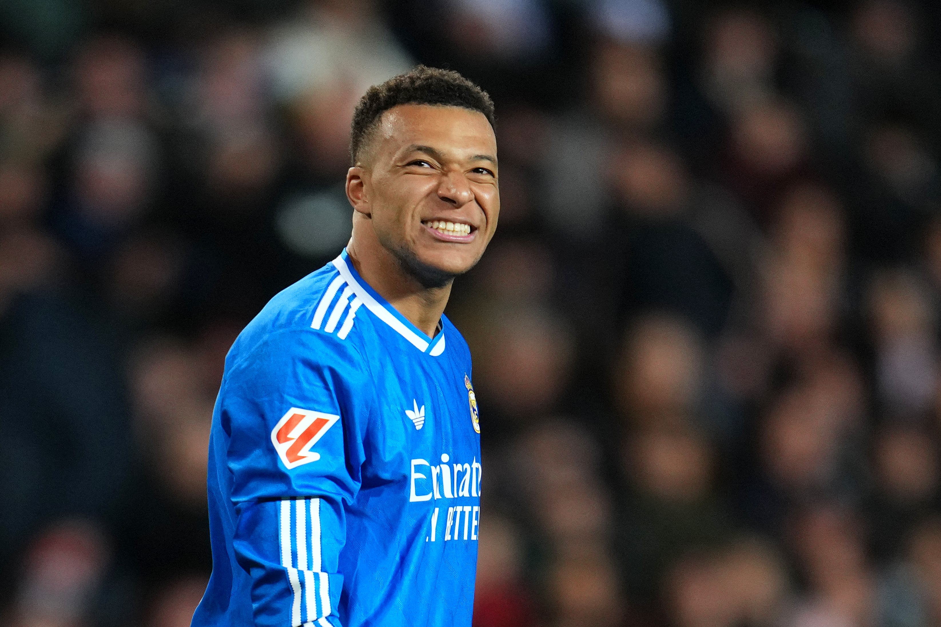 Kylian Mbappé durante el partido frente al Valencia en liga