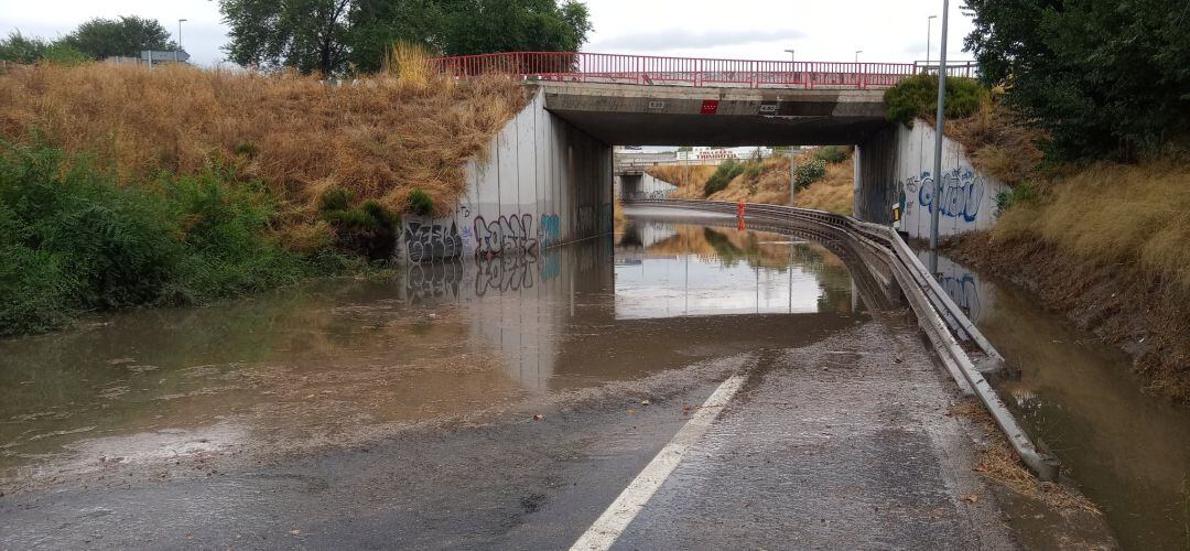 El punto kilométrico 19 de la M-506 es el más afectado por las lluvias