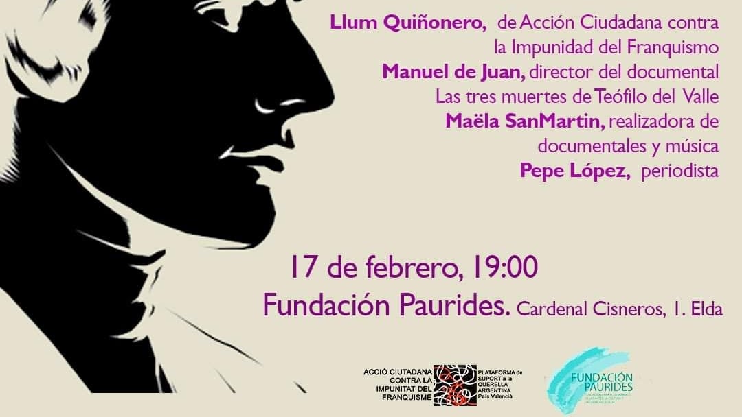 A partir de las 19:00 horas, el salón de actos de la Fundación Paurides acogerá el coloquio.