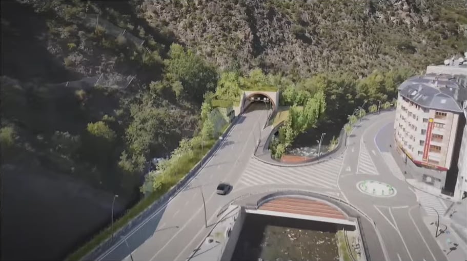 Render de l'entrada sud del túnel de Rocafort
