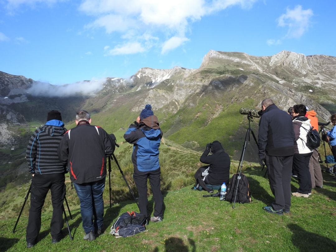 Un grupo de ecoturistas disfrutando de la naturaleza