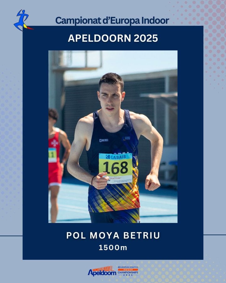 L&#039;atleta andorrà del Barça Pol Moya es classifica per als 1.500 metres de l&#039;Europeu indoor que es disputarà a Apeldoorm del 6 al 9 de març.