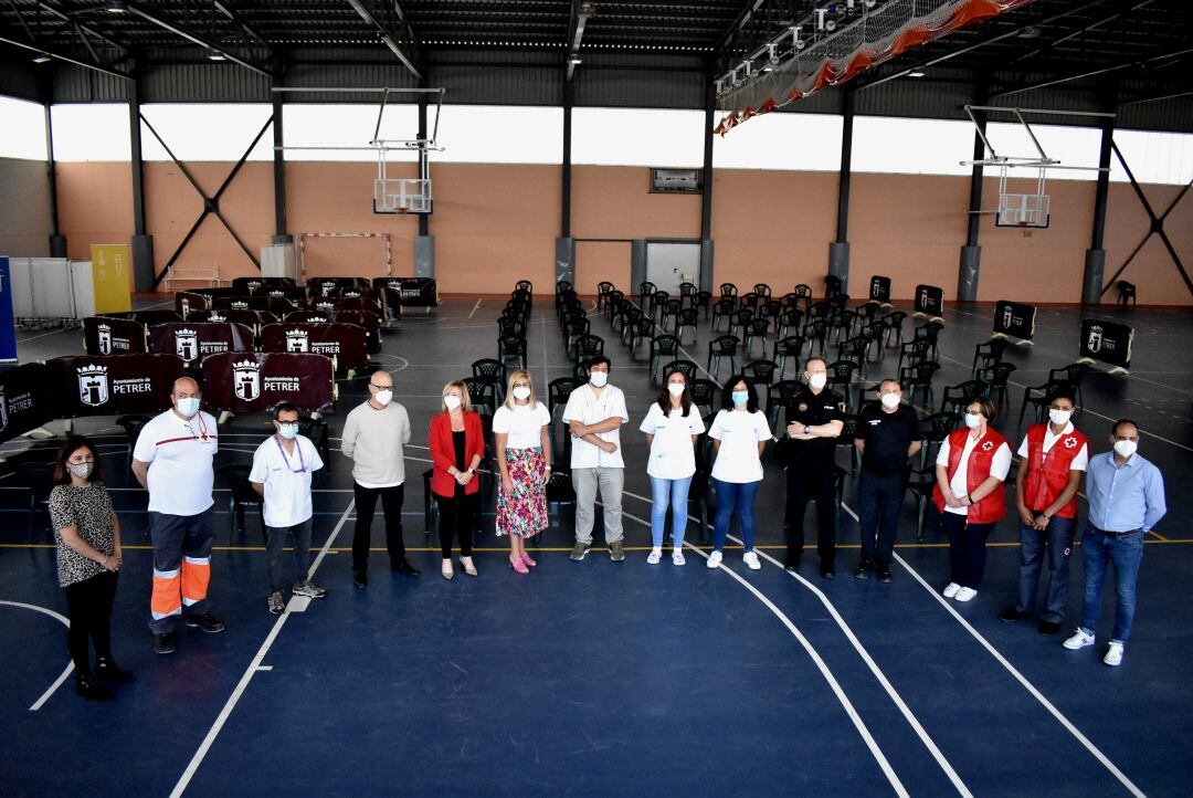 El Polideportivo de San Jerónimo de Petrer preparado para la vacunación masiva contra la COVID-19 