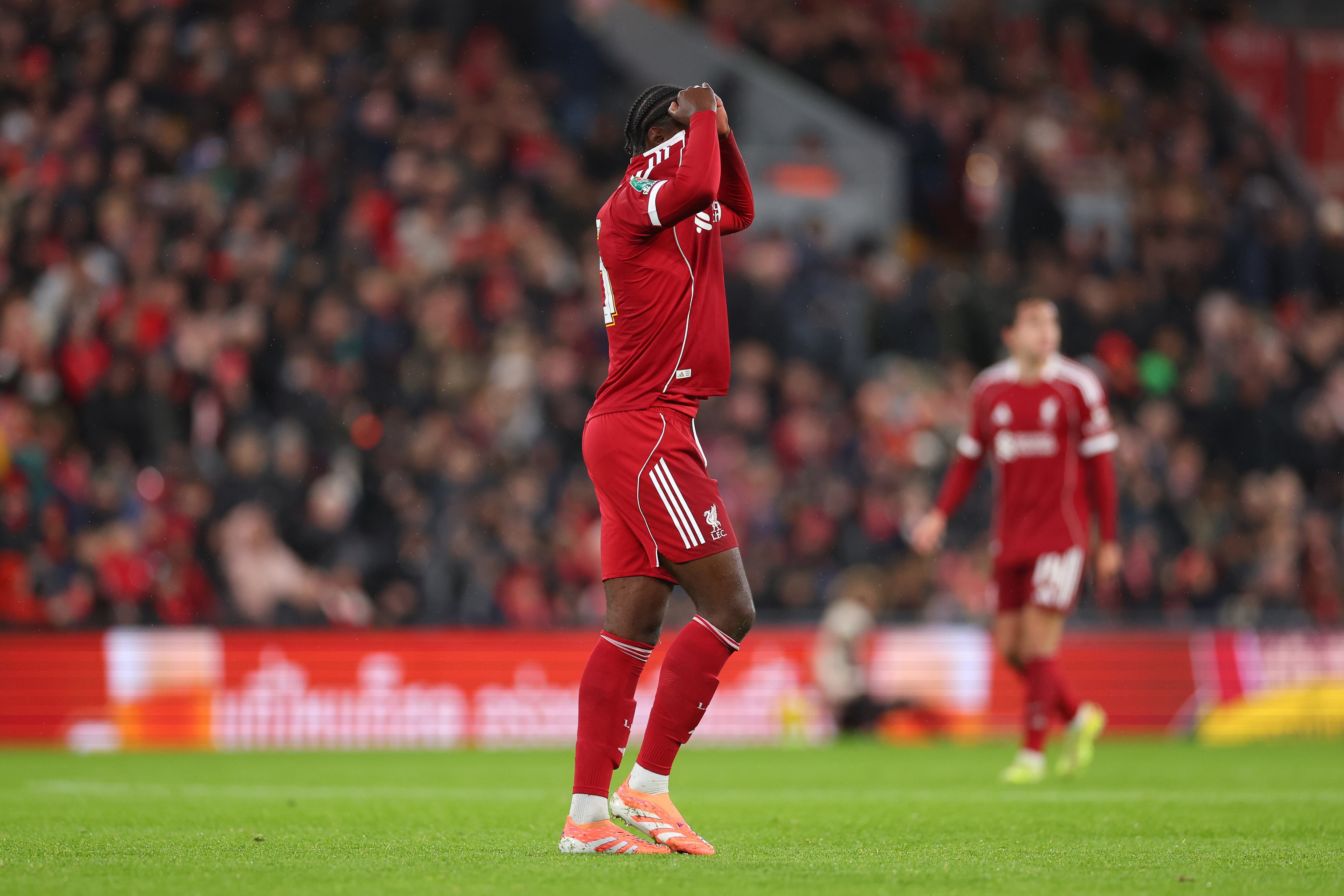 Amara Nallo arrepentido tras ser expulsado frente al Crystal Palace