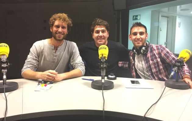 Javi Colorado, con Yago de Vega y Javi Sánchez.