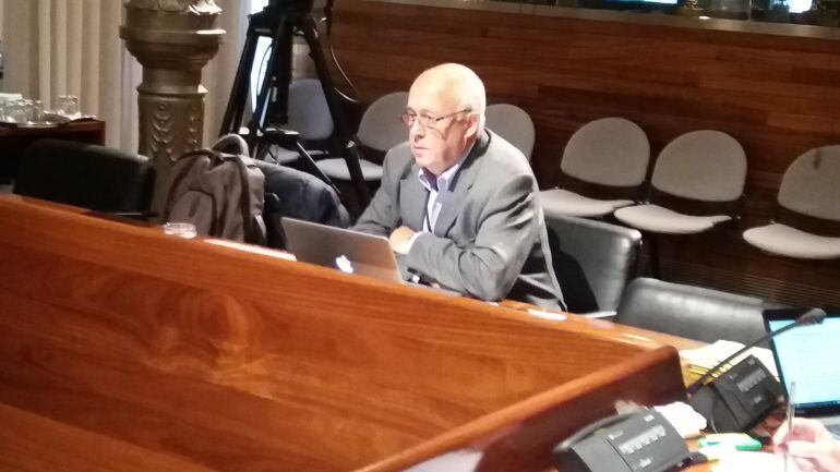 Rodríguez Bañuelos durante su comparecencia en la Junta General.