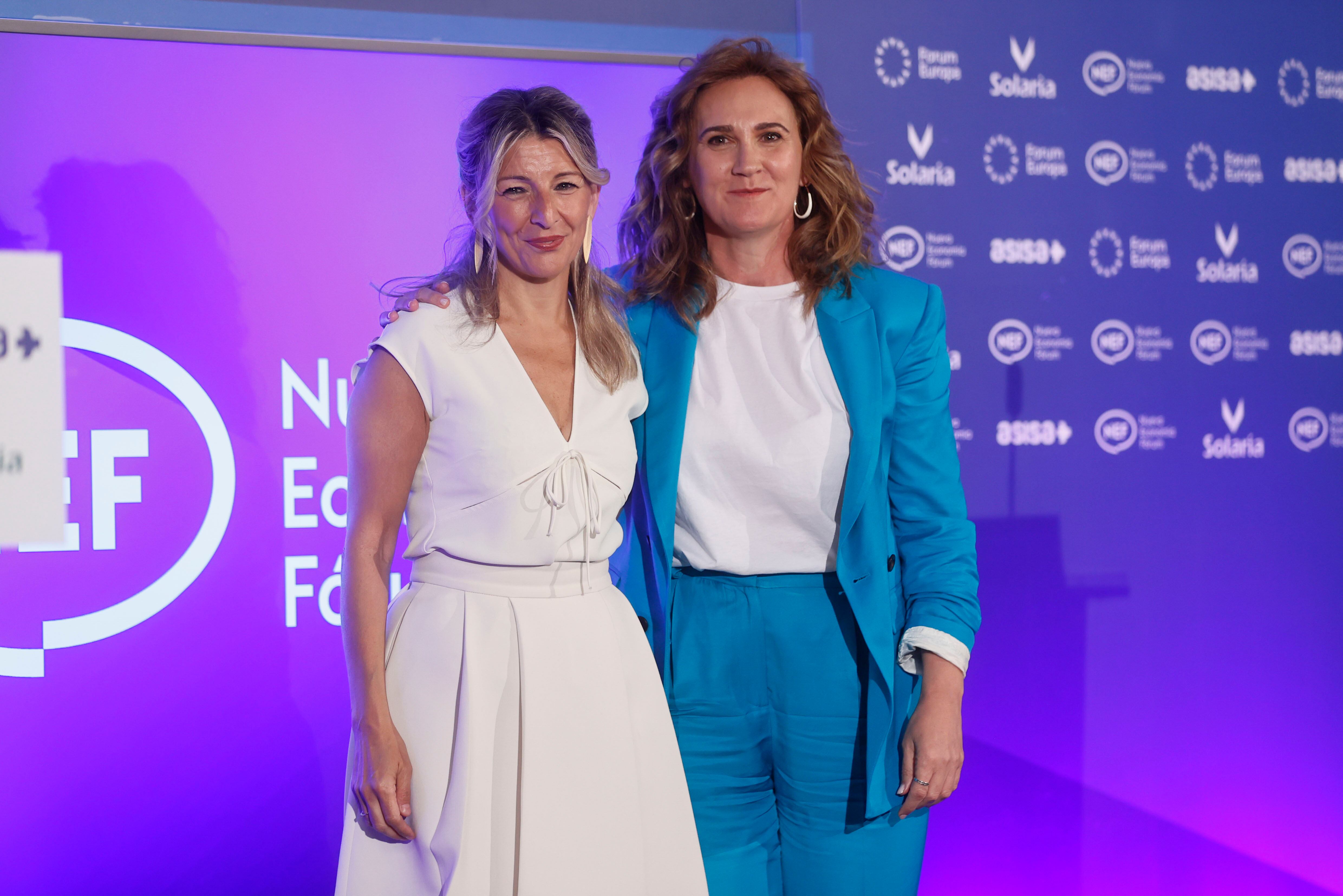 Yolanda Díaz y la candidata a las Elecciones Europeas de Sumar, Estrella Galán EFE/ Fernando Alvarado