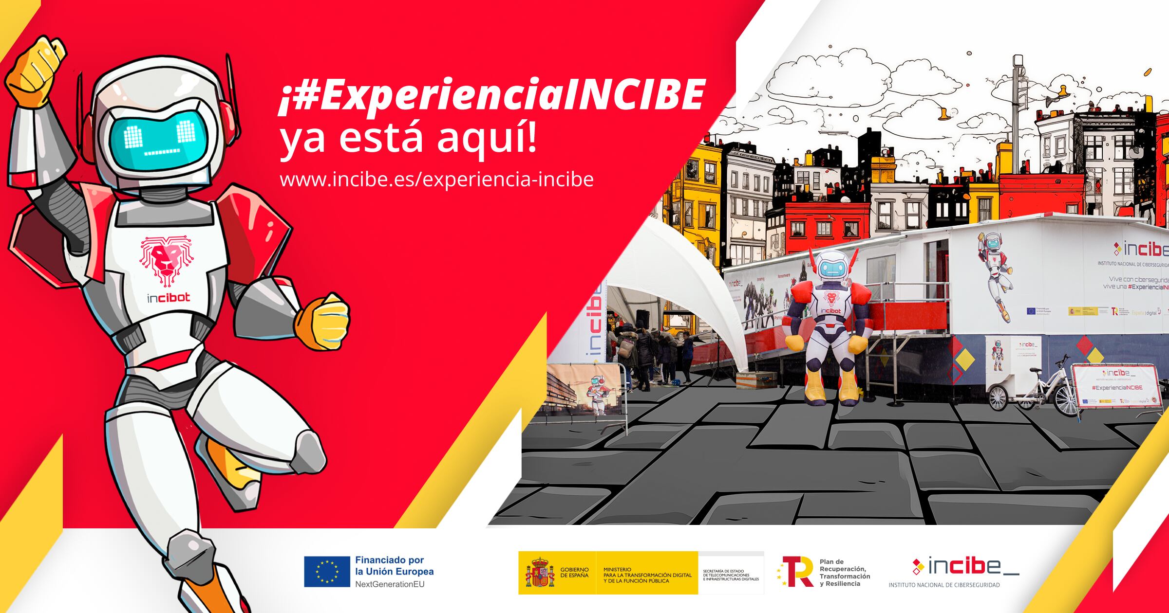 El stand de itinerante del Instituto Nacional de Ciberseguridad visita Barbastro