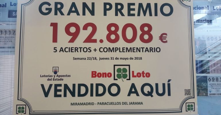 El premio se ha entregado en la Administración ubicada en el Centro Comercial Miramadrid