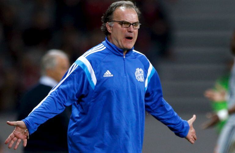 Marcelo Bielsa, en su etapa en el Olympique de Marsella.