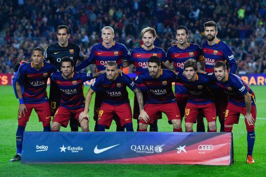 El once del FC Barcelona ante el Rayo en la jornada 8 de la Liga BBVA.