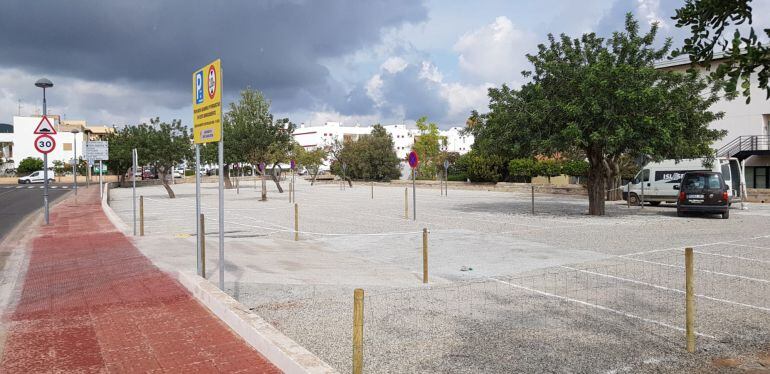 El nuevo aparcamiento de Puig d'en Valls. 