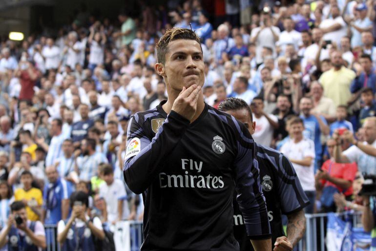 Cristiano Ronaldo, durante un partido con el Real Madrid