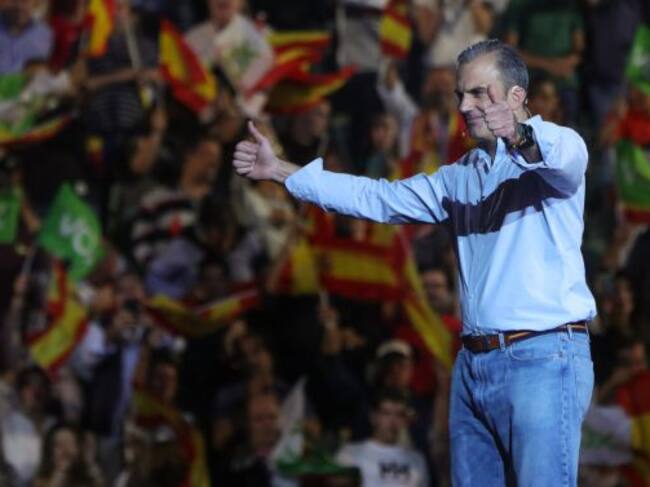 Javier Ortega Smith en el acto de Vox 'Vistalegre Plus Ultra'