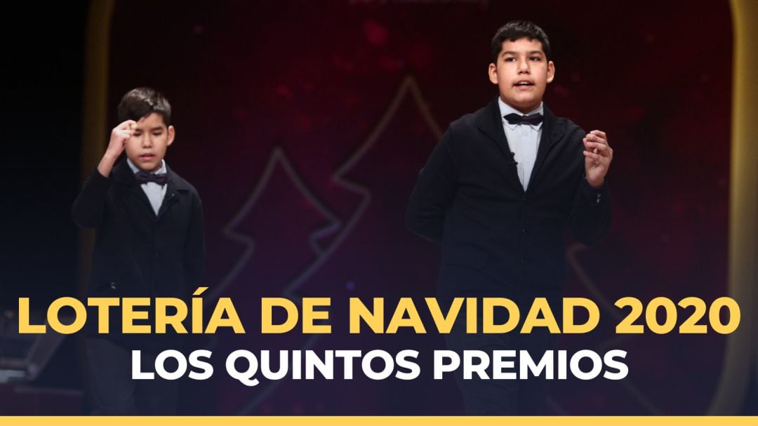 Quintos premios de la Lotería de Navidad