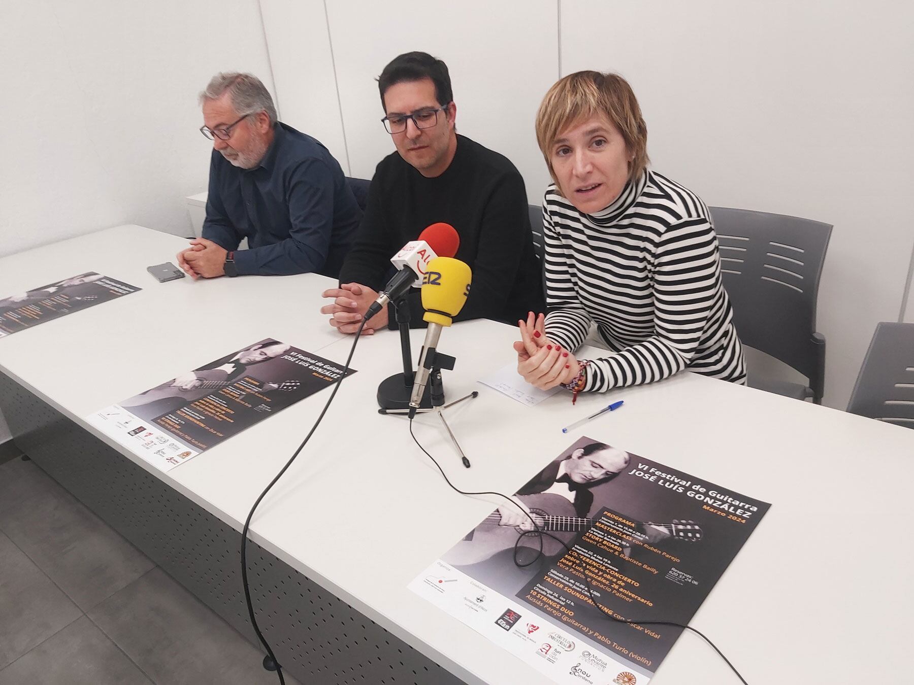Elisa Guillem, Joan Aracil y Javier Baudí, durante la presentación del evento