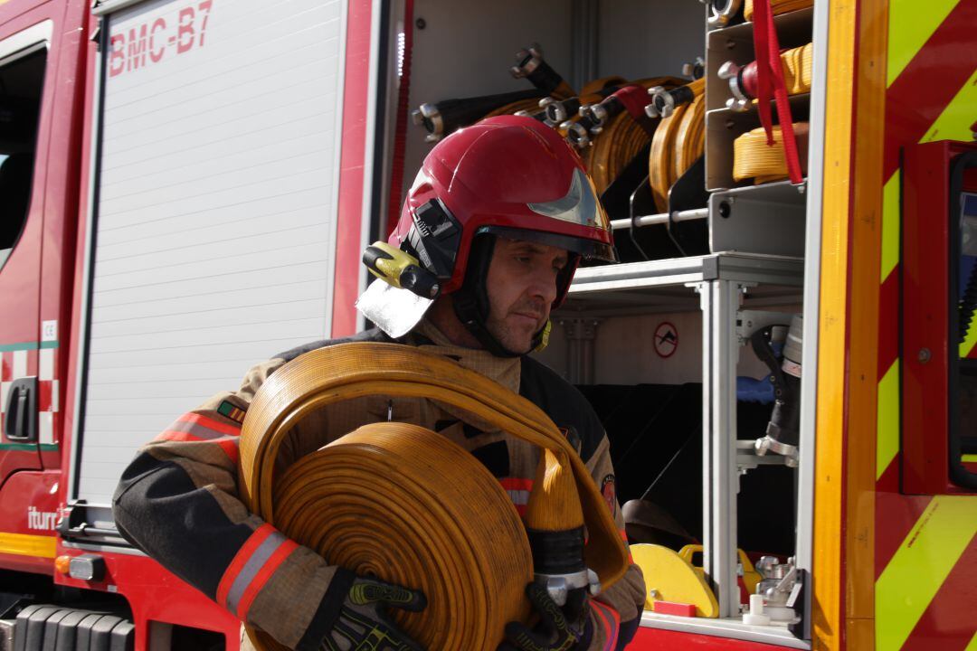 Imagen de archivo de un bombero de Castelló