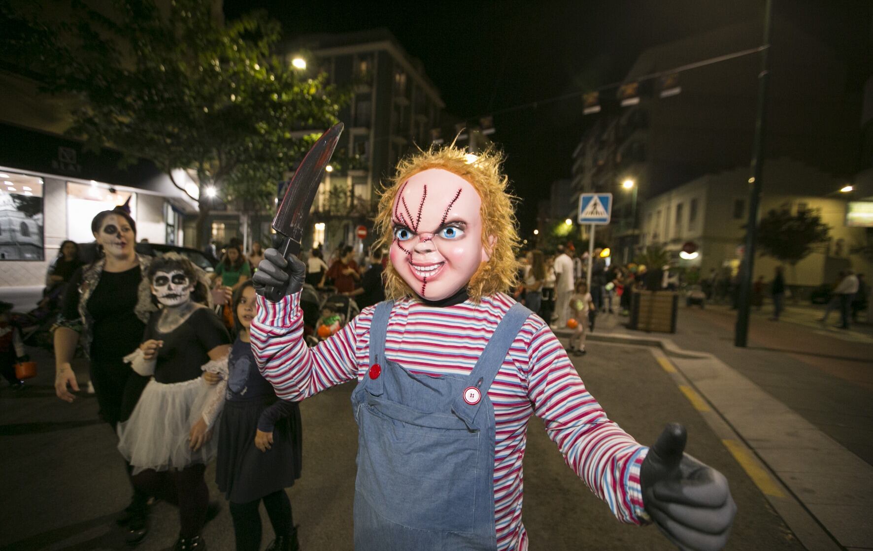 Cabalgata de Halloween en el barrio de Corea de Gandia el pasado año.