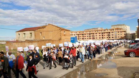 La manifestación a su paso por las Eras de Santa Catalina