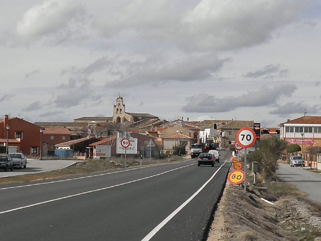 Panorámica de la entrada a Santa maría de Nieva