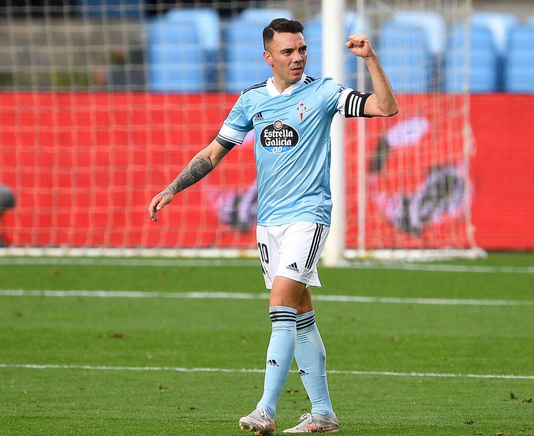 Aspas celebra uno de los goles