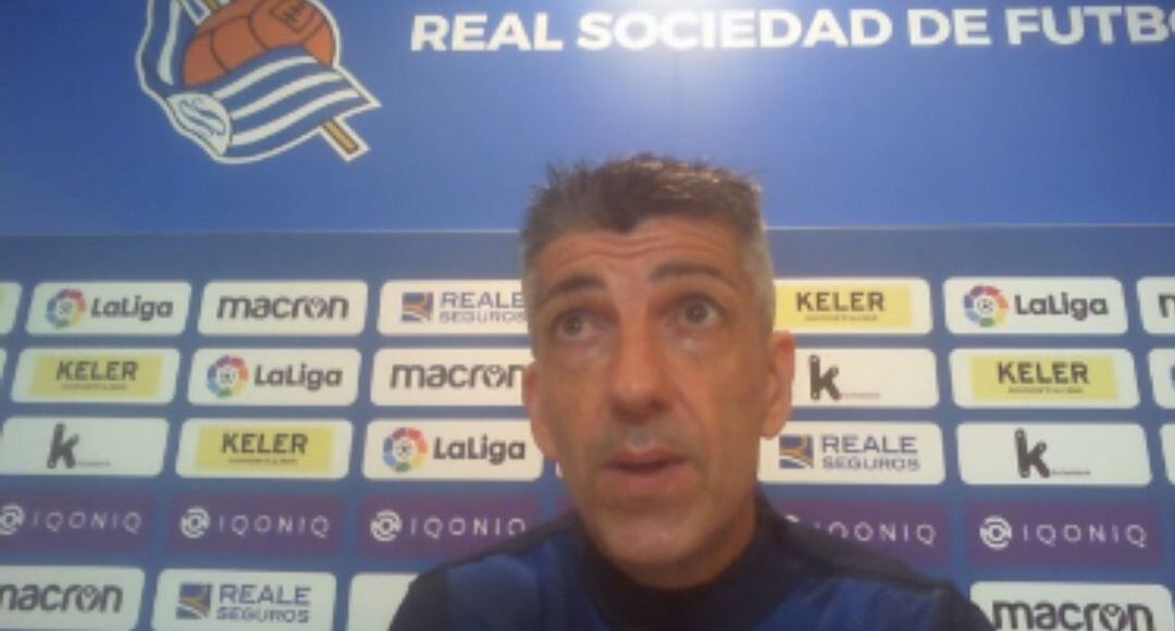 Imanol atiende a los medios en Zubieta