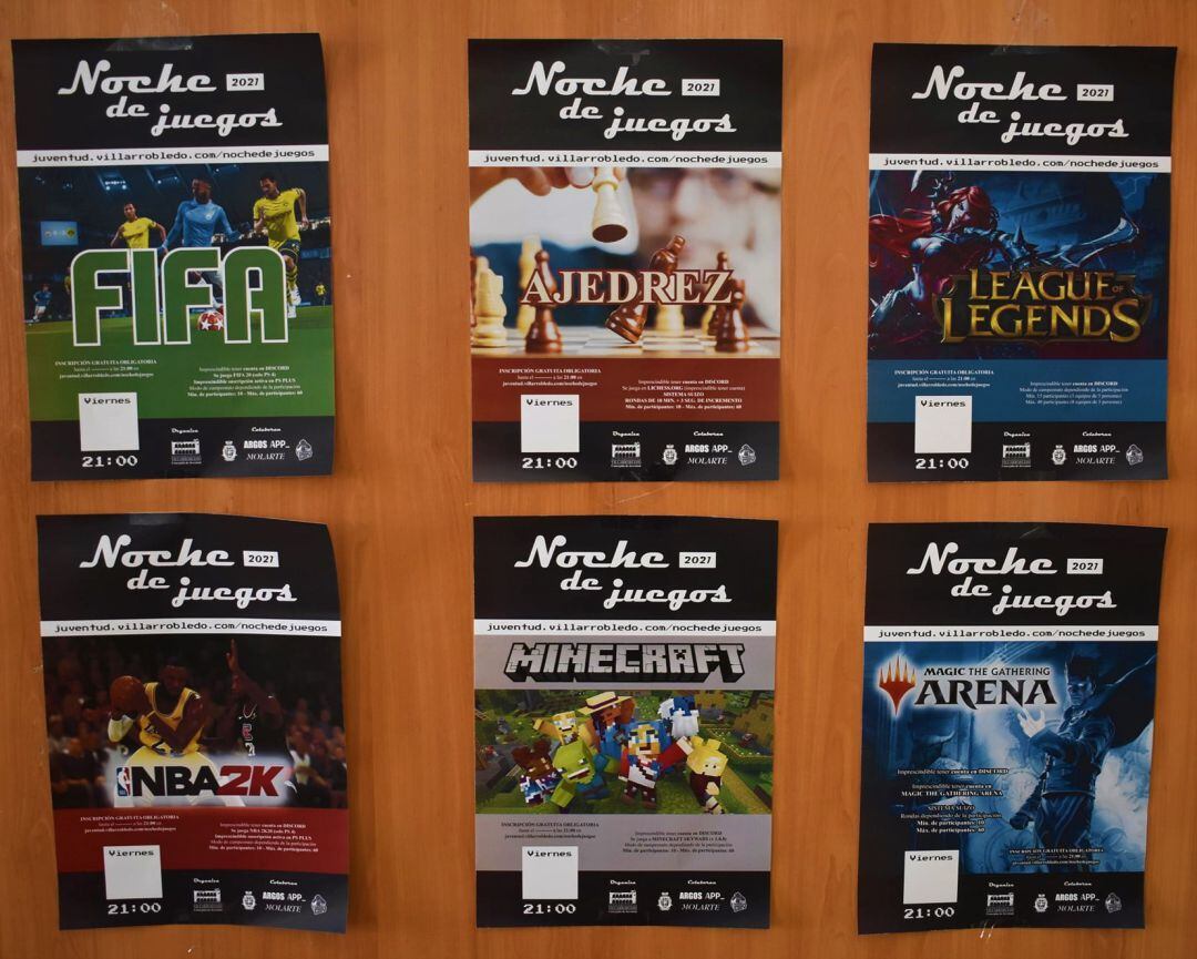 Carteles del proyecto &quot;Noche de Juegos&quot;