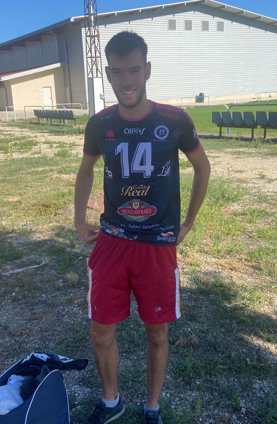 Dani Martín, con la camiseta del Moreno Sáez Sporting CV Soria.