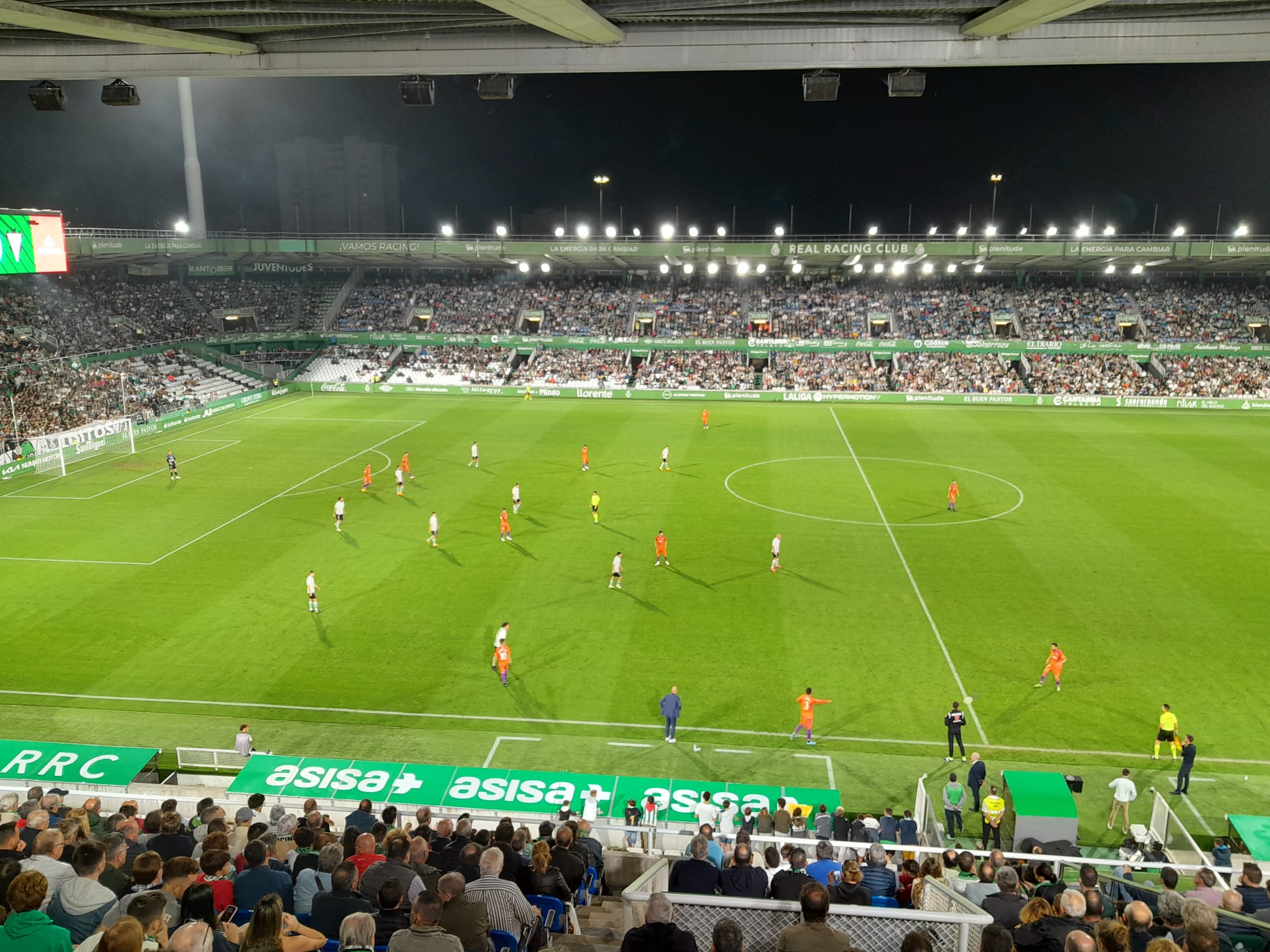 Partido disputado entre Racing de Santander y Albacete