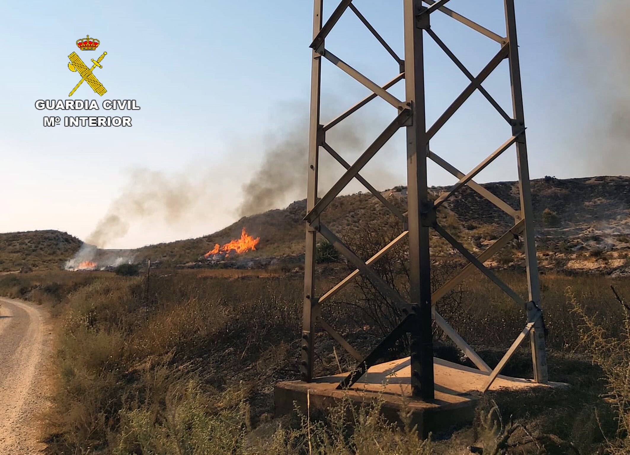 Incendio forestal en Mazarrón