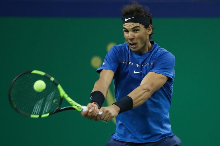 Rafa Nadal durante un partido esta pasada semana en Shanghai, China