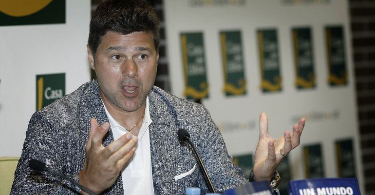 Mauricio Pochettino, durante la presentación del libro &quot;Un mundo nuevo&quot;