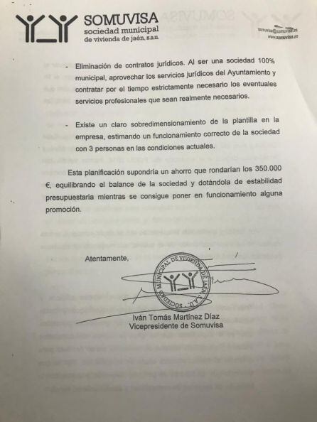 Documento donde se hace referencia al correcto funcionamiento de SOMUVISA con solo 3 personas