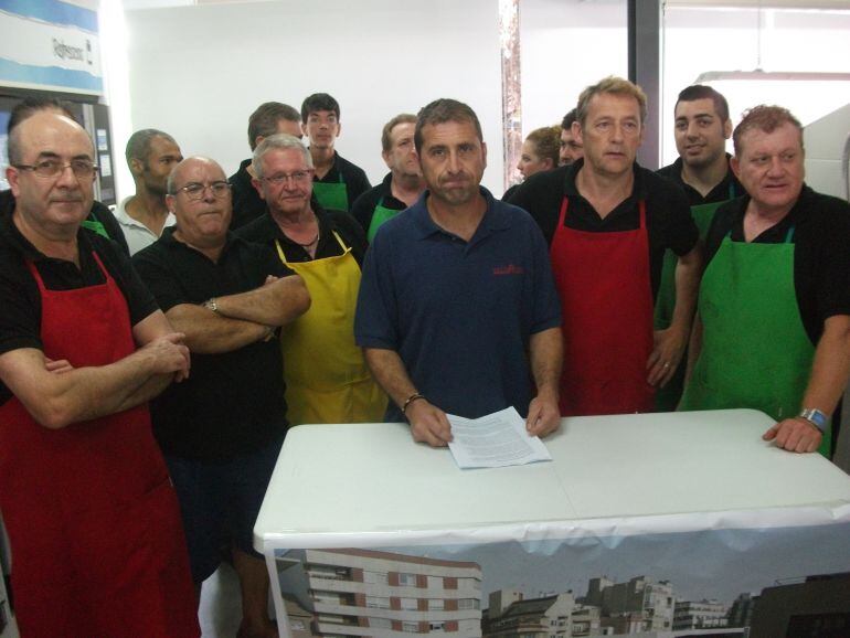 Vendedores del mercado provisional